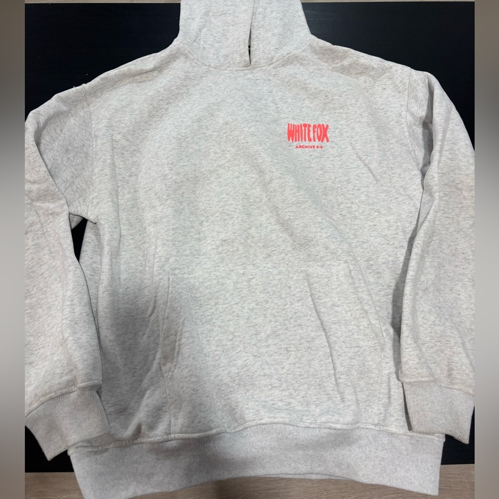 Whitefox Gray Sweatshirt with Coral Logo